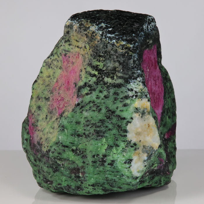 raw natural ruby in zoisite