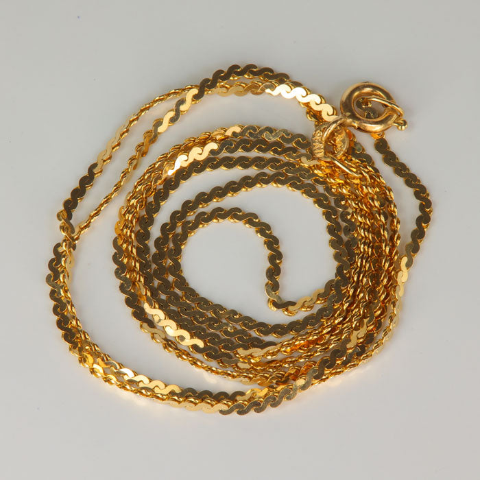 Yellow gold s link estate chain