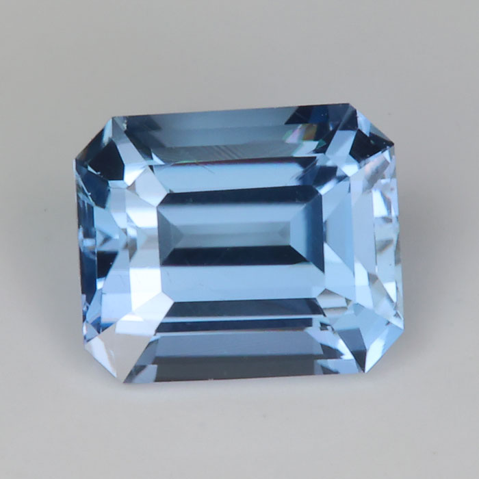 blue color emerald cut sapphire 