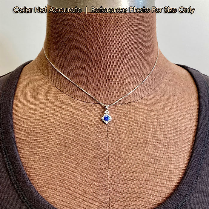 white gold sapphire and diamond pendant size 