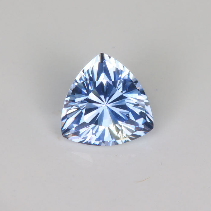 unique light blue sapphire trilliant cut