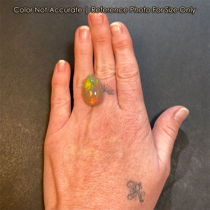 pear shape opal gemstone size to hand