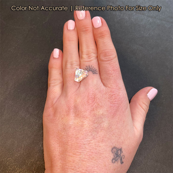 rainbow color shield cut moonstone gemstone