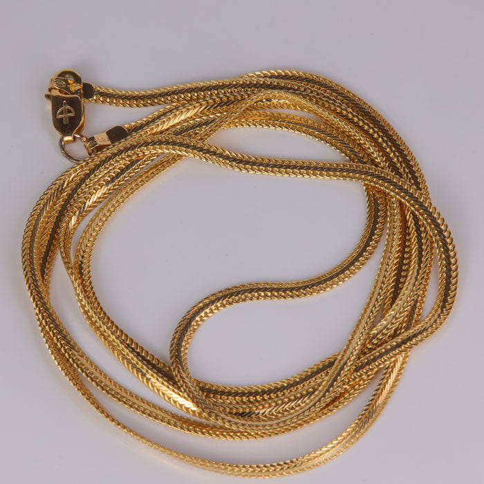 14k yellow gold snake style estate chain