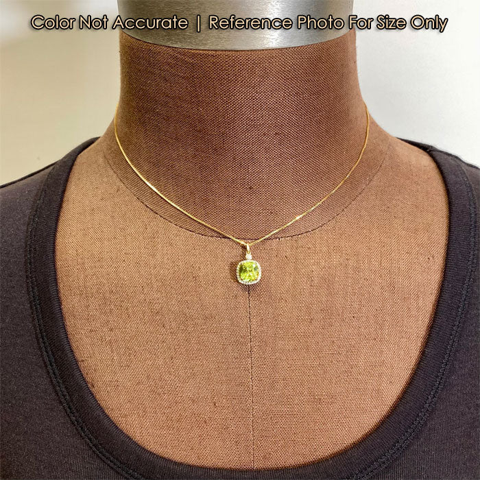yellow gold sphene diamond pendant size reference