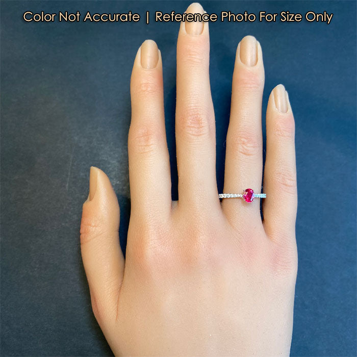 white gold spinel ring with diamonds