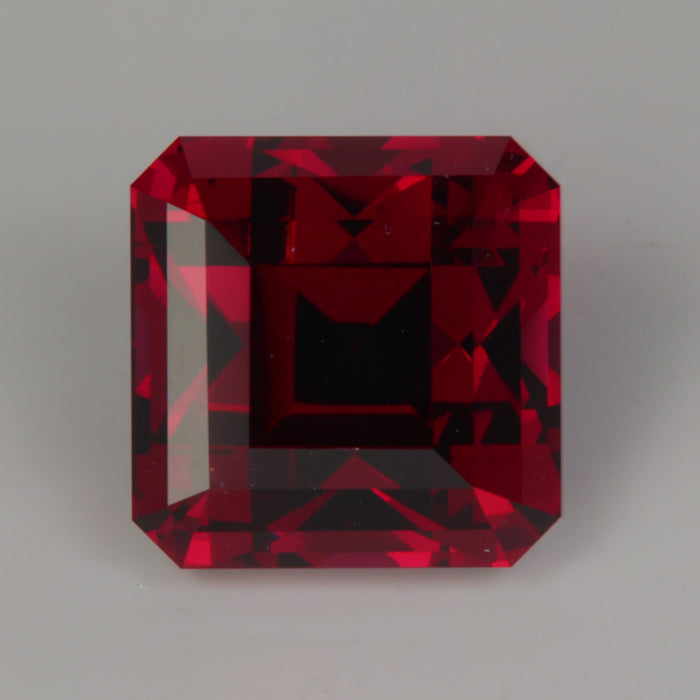 violet red rhodolite garnet gemstone square step cut
