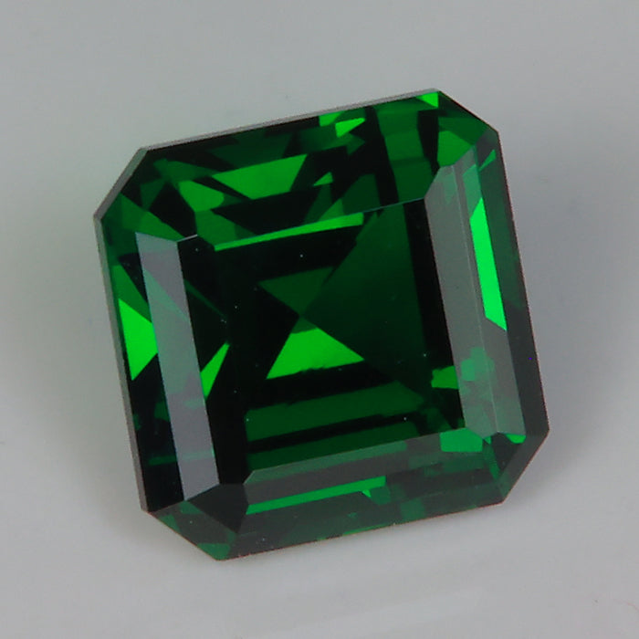 green color tsavorite garnet gemstone square step cut 