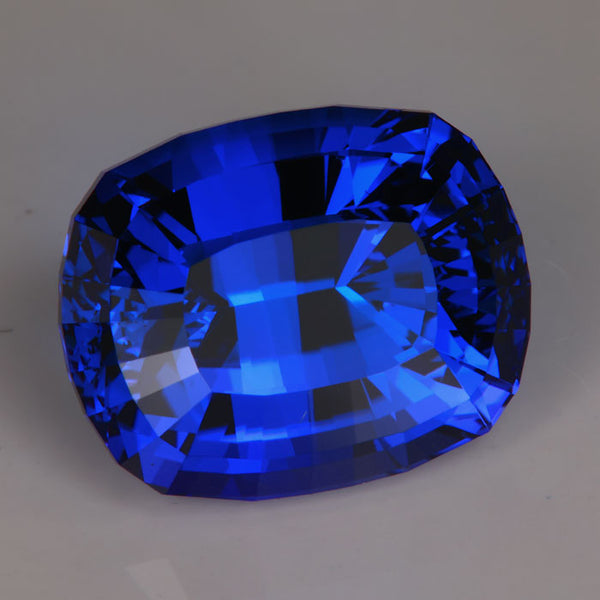 Rare 18.37ct Natural Color and Mostly Blue Cushion Tanzanite Gemstone ...