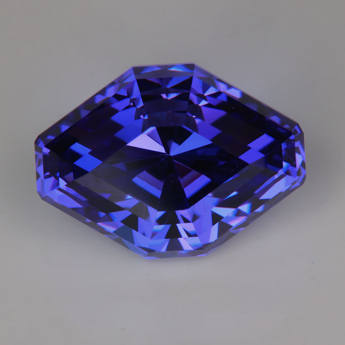 blue violet angular tanzanite gemstone 