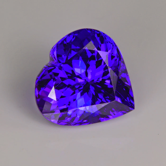 Heart Shape Tanzanite Gemstone deep blue purple color large