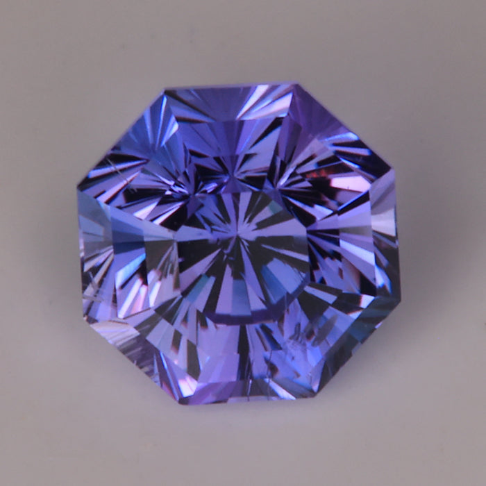 octagonal brilliant tanzanite gemstone blue violet