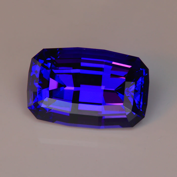 stepped antique cushion cut beautiful tanzanite rare gemstone 