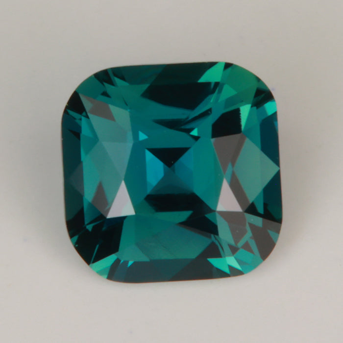 square cushion cut sapphire blue green color