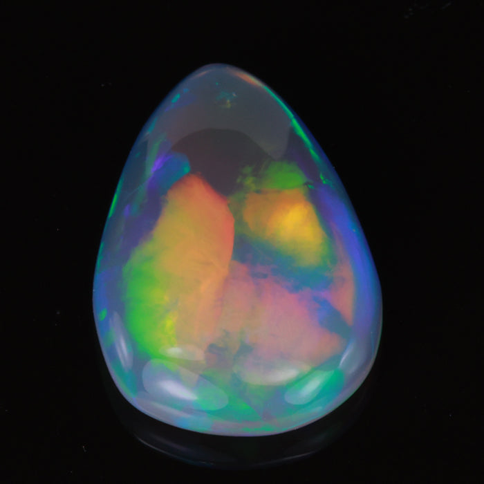 pear shape top crystal rainbow opal gem