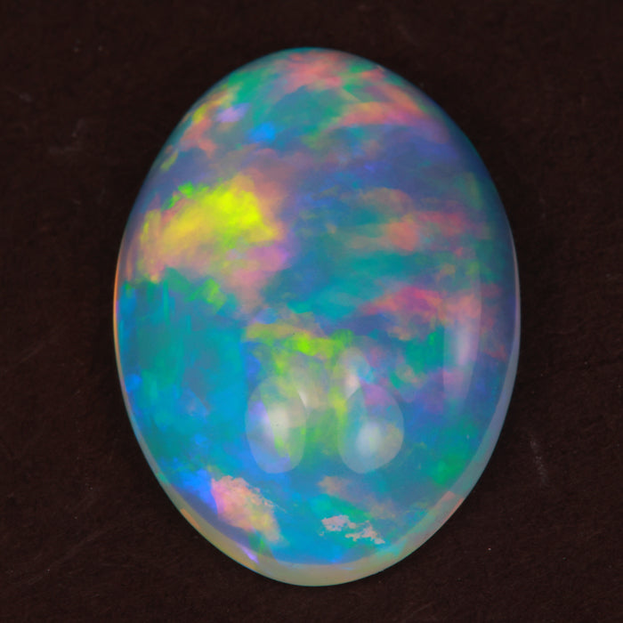 oval cabochon top crystal opal 