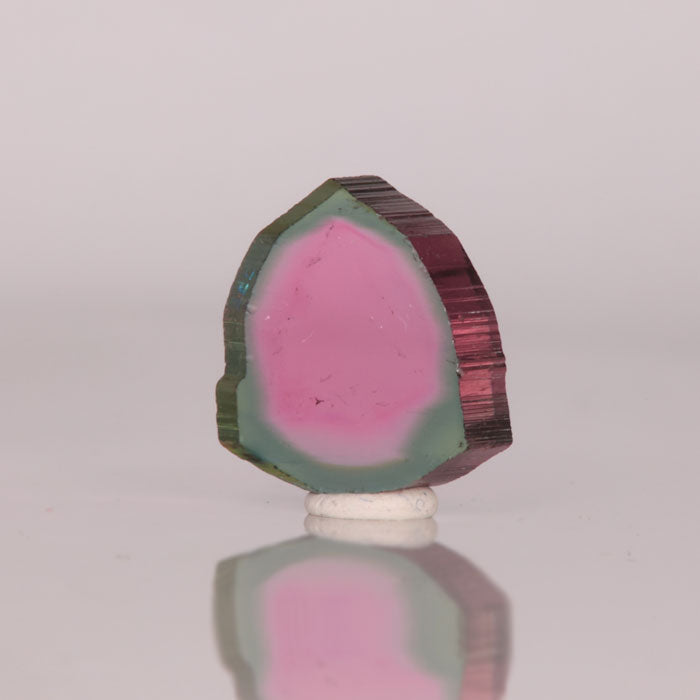 crystal slice of watermelon tourmaline