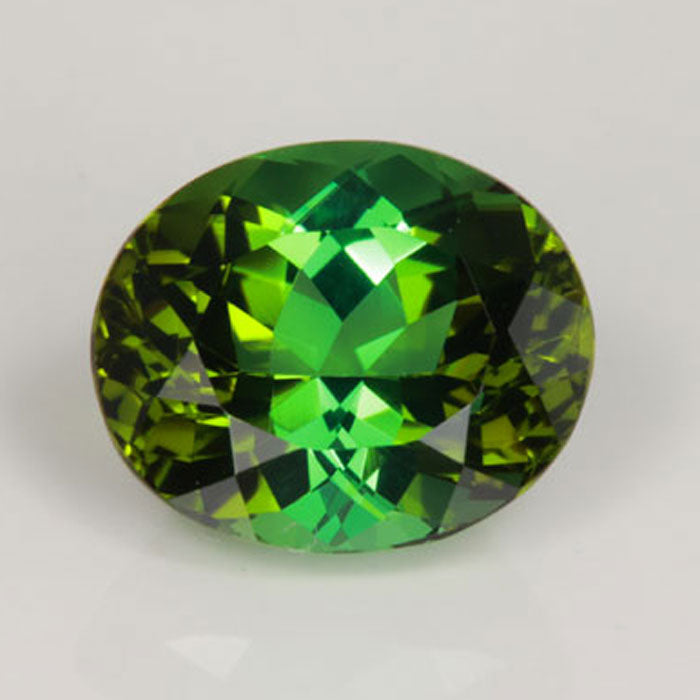 oval green tourmaline gemstone
