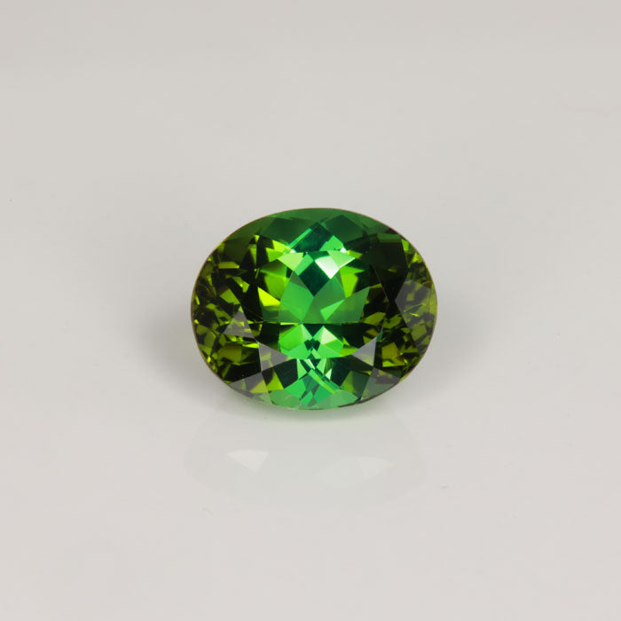 oval cut tourmaline gemstone green yellow