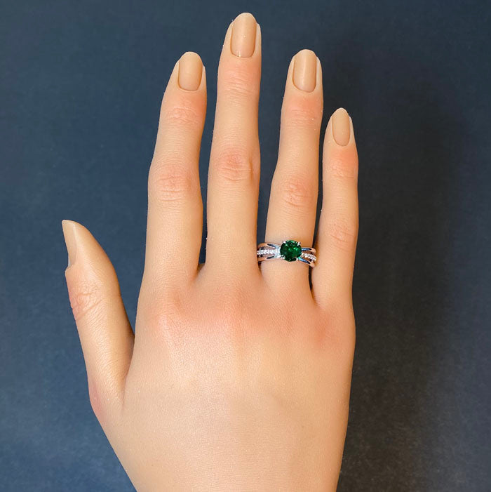 round cut tourmaline ring