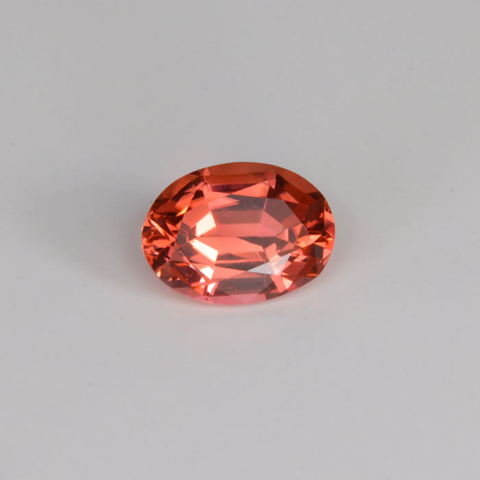 peachy pink tourmaline gemstone oval cut