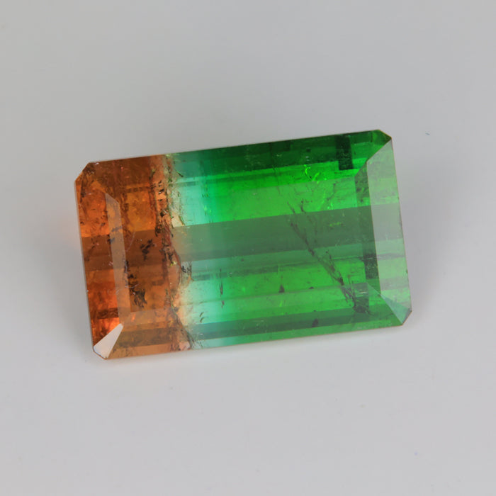 red green and colorless tourmaline natural gemstone