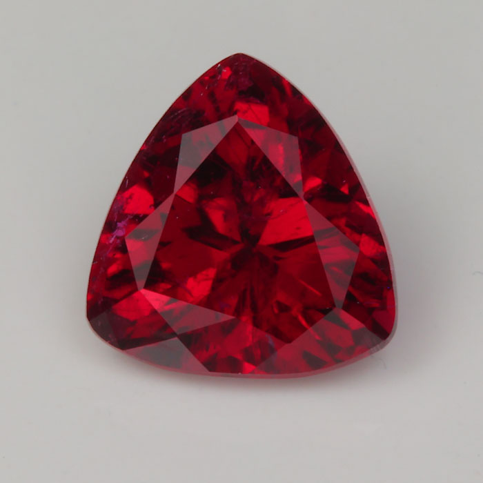 triangle cut rubellite tourmaline gemstone rare