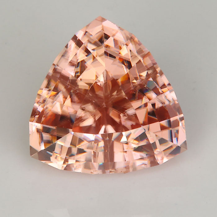 pink orange trilliant cut imperial zircon