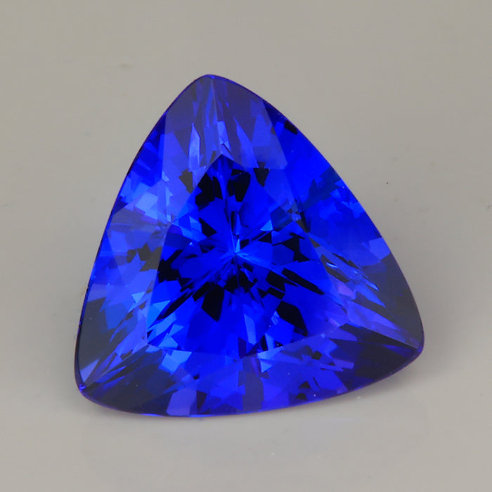 trilliant cut blue tanzanite gemstone from tanzania