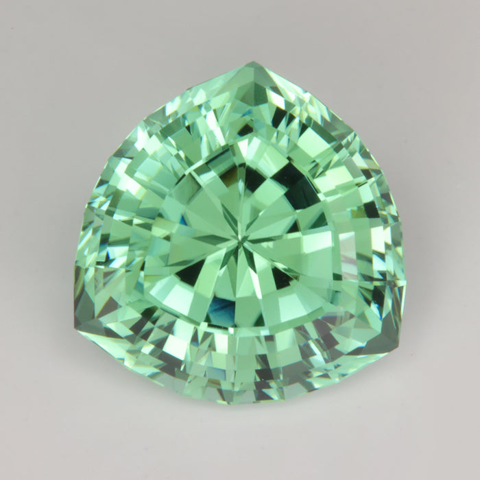 blue green trilliant cut rare tourmaline gemstone 