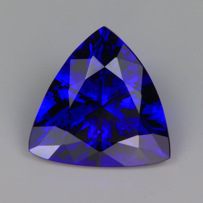 royal blue tanzanite gemstone trilliant cut 