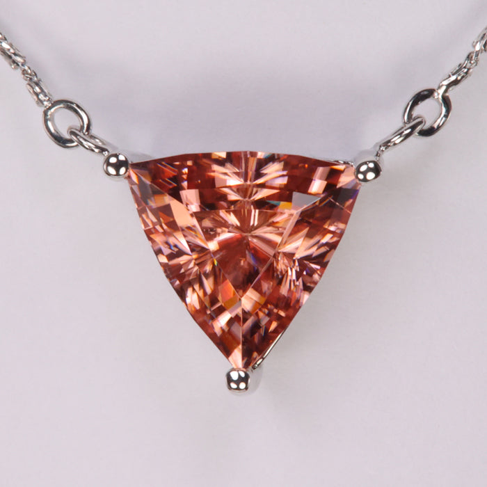 imperial zircon in white gold chain necklace