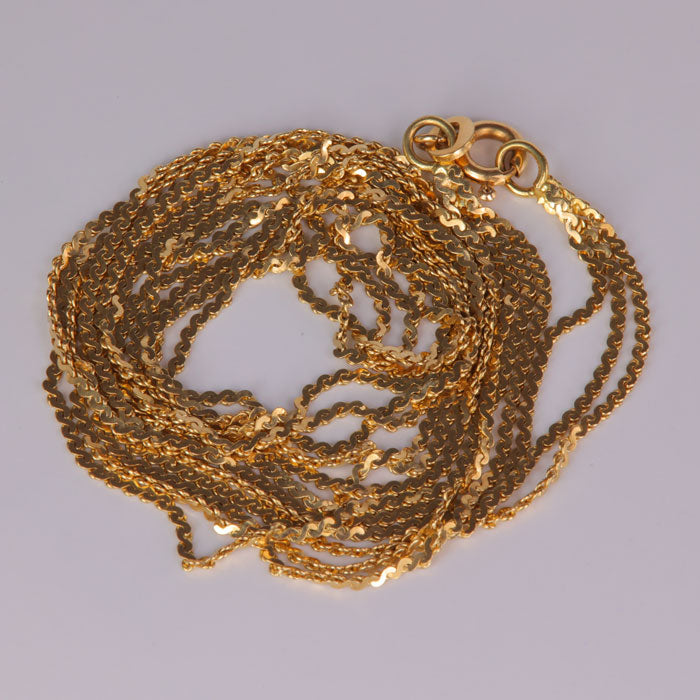 serpentine link chain triple strand estate piece