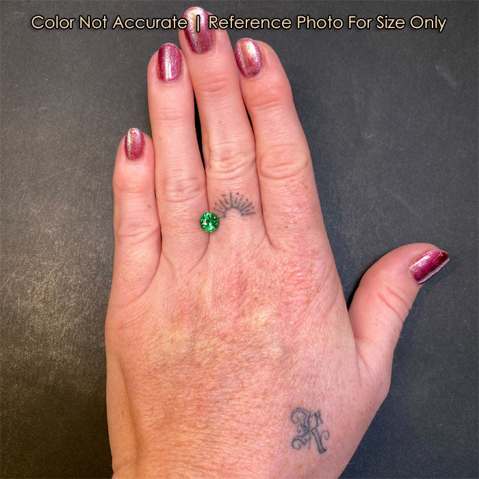 green color garnet size 