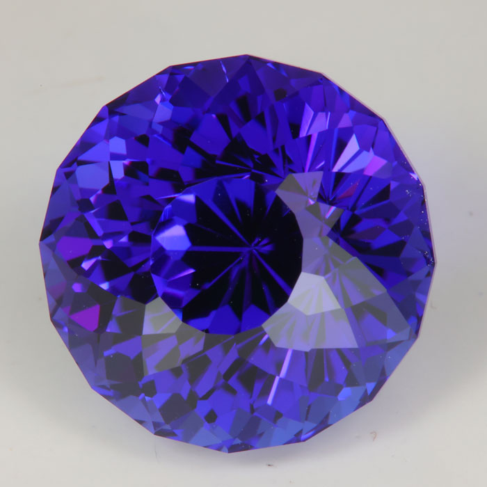 round brilliant portuguese cut tanzanite gemstone cut by us