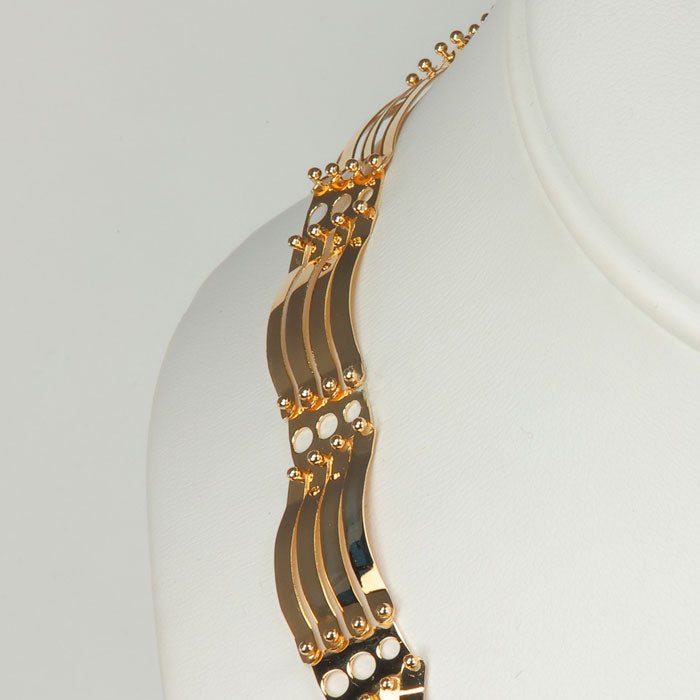 yellow gold estate necklace links