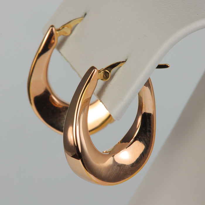 estate yellow gold wavy earrings