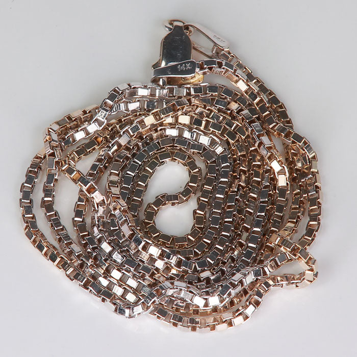 box link white gold chain