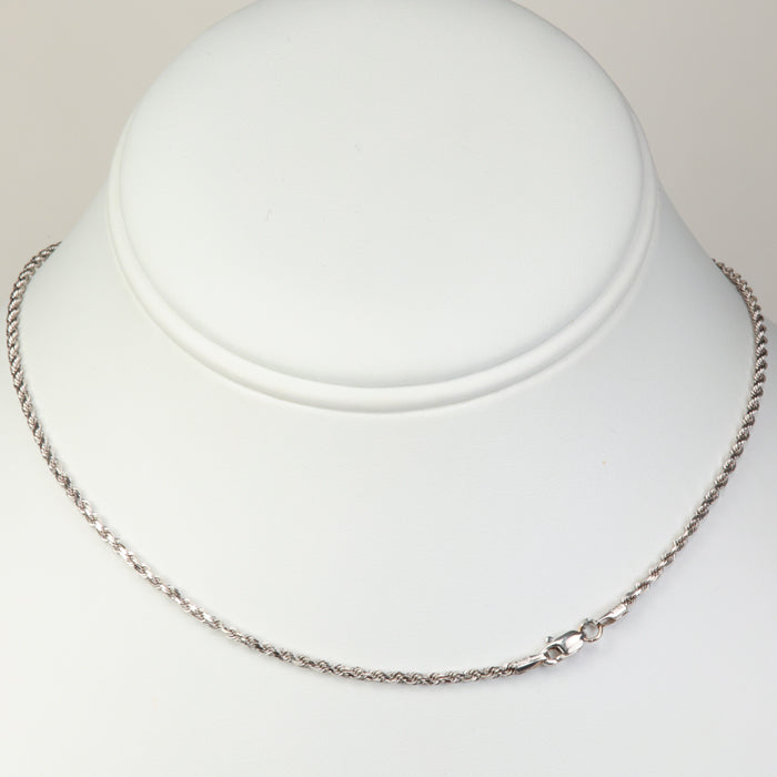 14k white gold rope chain 