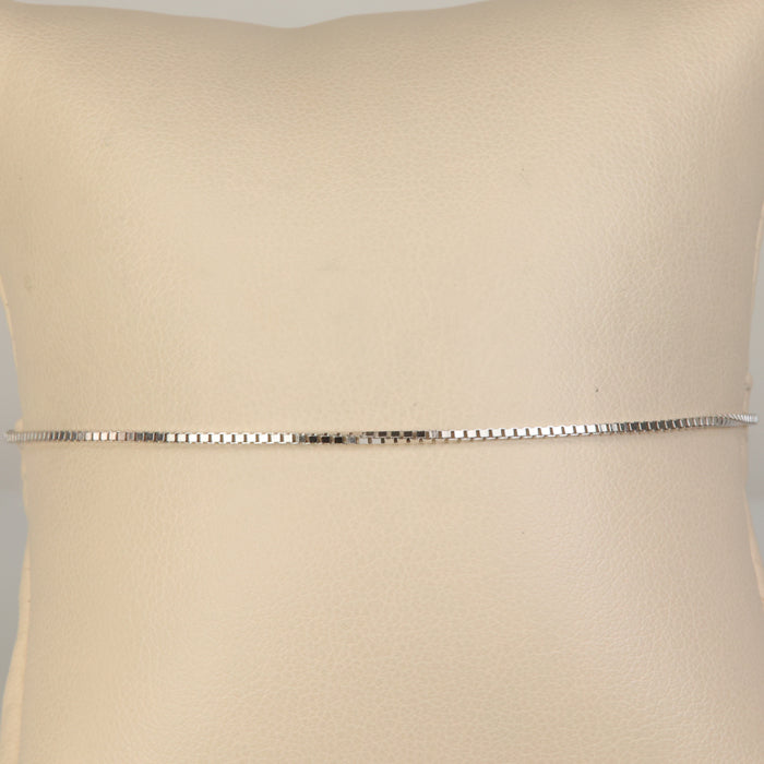 estate white gold bracelet anklet box link