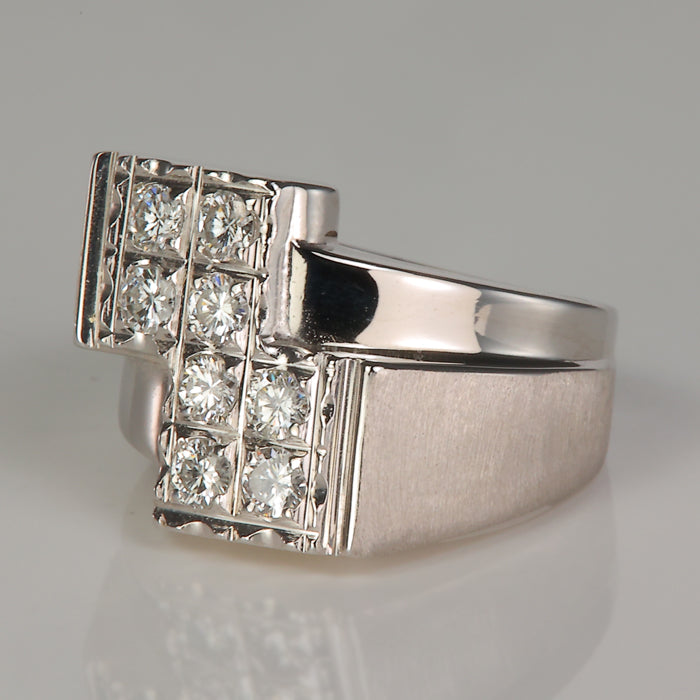 estate white gold diamond ring
