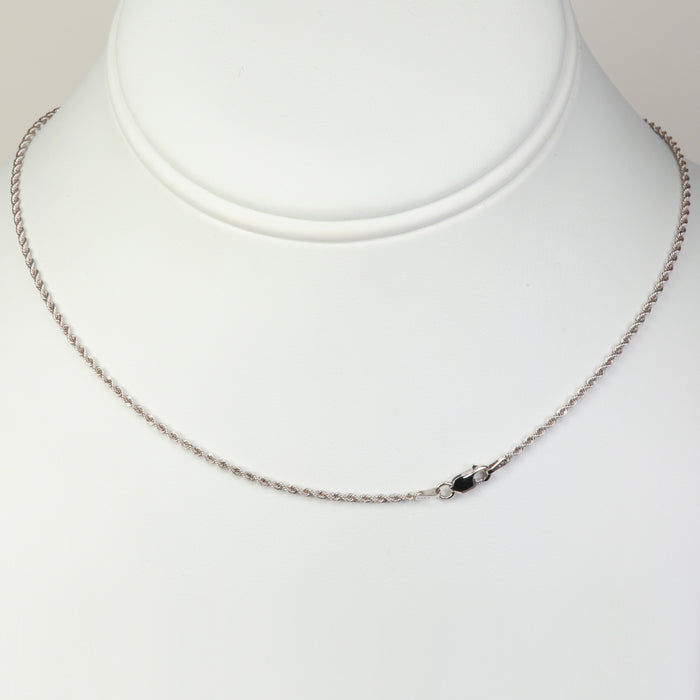 14k white gold rope chain