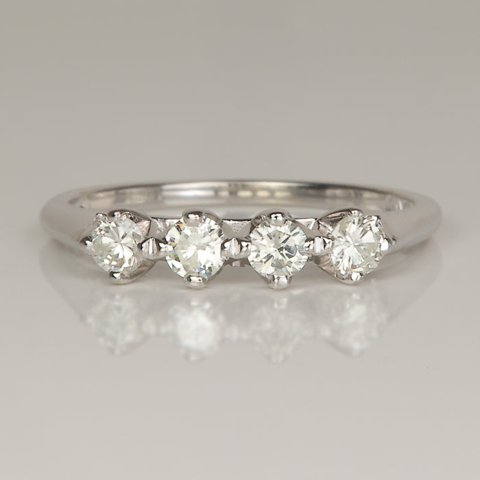 white gold diamond accent ring 