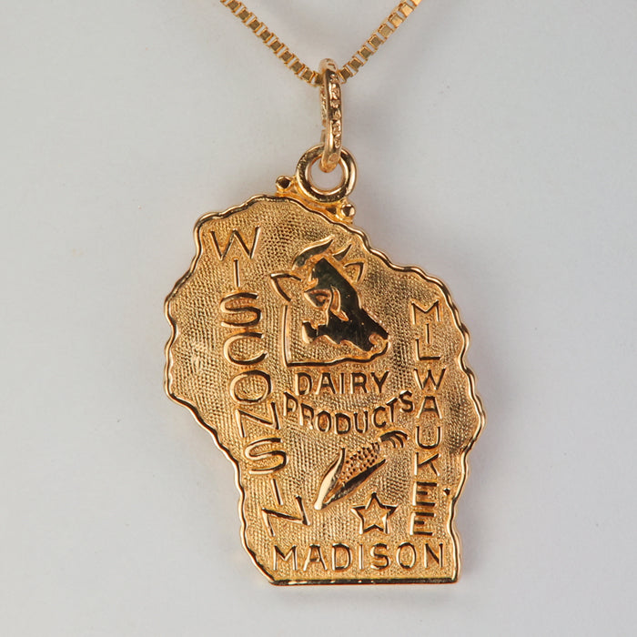 Yellow gold Wisconsin pendant 