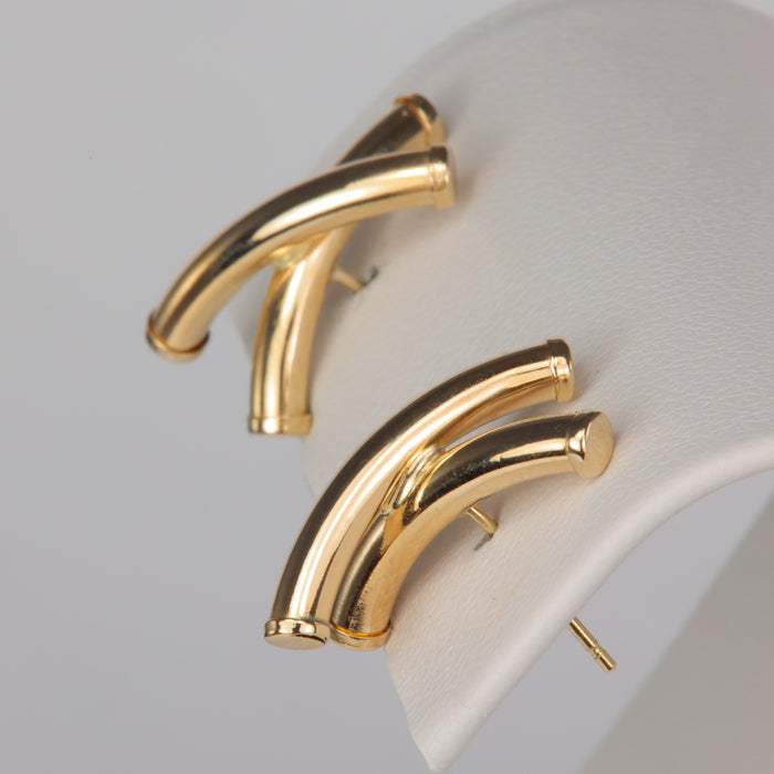 gold x earrings 