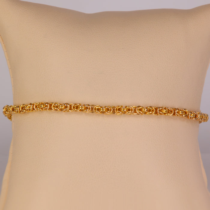 yellow gold byzantine link estate bracelet