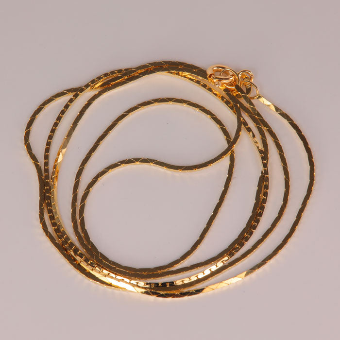 estate yellow gold cobra link chain 