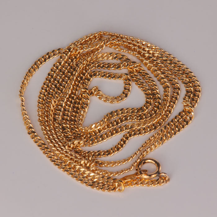 yellow gold estate curb link chain 