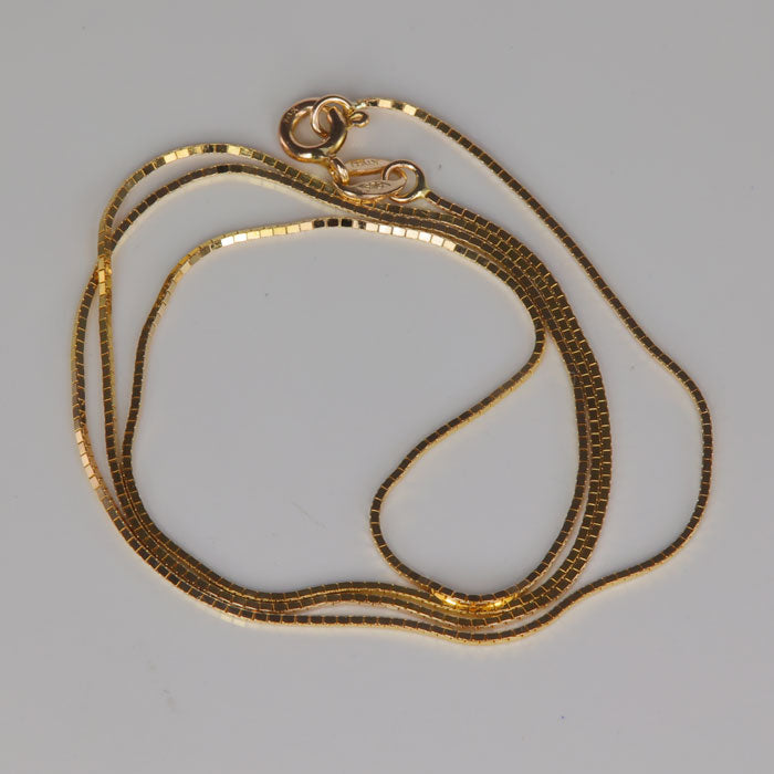 yellow gold estate chain box link 