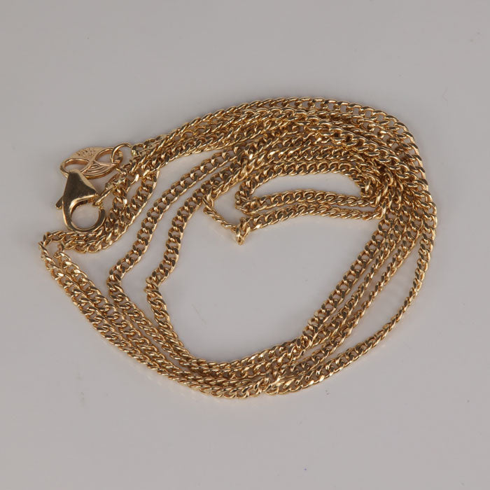 estate yellow gold curb link chain